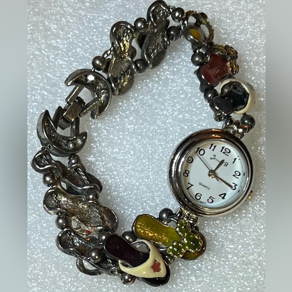 Orini Beach flip flop sandel strap quartz analog ladies watch - Picture 2 of 6